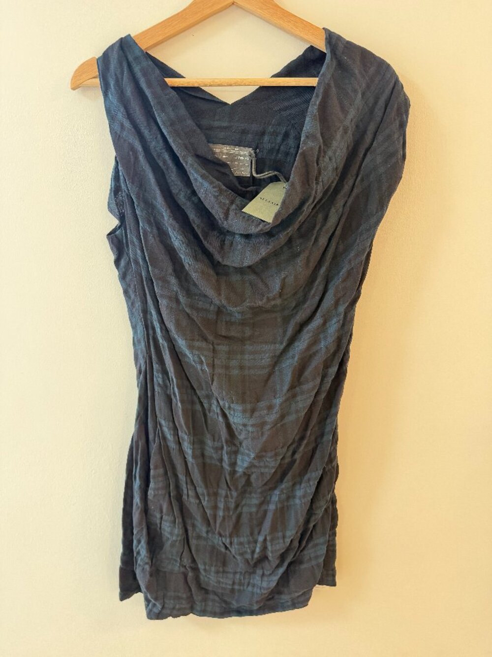 NWT - All Saints Plaid Soft Wool Dress with Pockets - 8